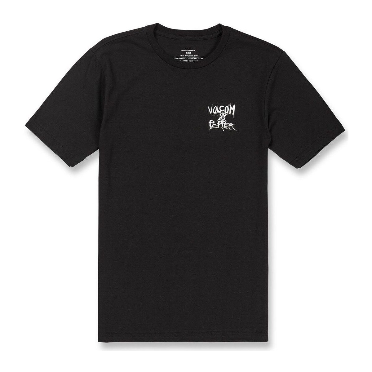 Vêtements Homme T-shirts manches courtes Volcom Camiseta  V Entertainment X Pepper SS Tee Black Noir
