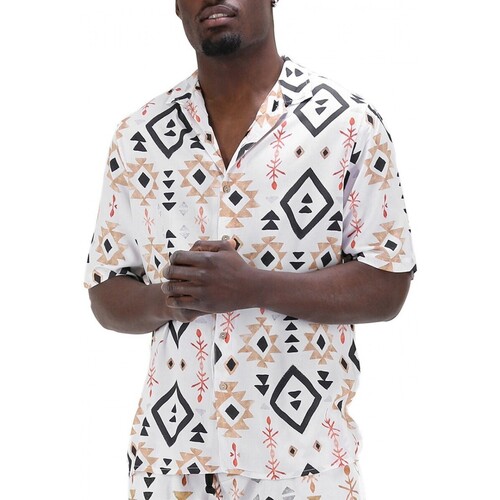 Vêtements Homme T-shirts & Polos Tooco Chemise de bowling Uxmal Blanc