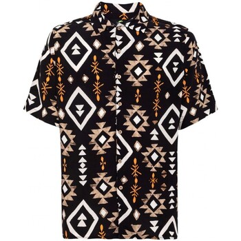 Vêtements Homme T-shirts & Polos Tooco Chemise de bowling noire Uxmal Noir