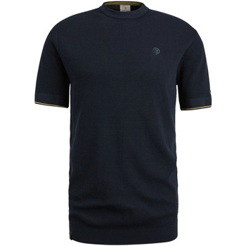 Vêtements Homme T-shirts & Polos Cast Iron Knitted T-Shirt Marine Bleu