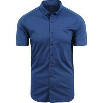 chemise desoto  chemise manches courtes rayures bleu 