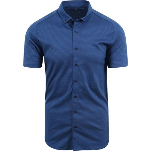 Vêtements Homme Chemises manches longues Desoto Chemise Manches Courtes Rayures Bleu Bleu