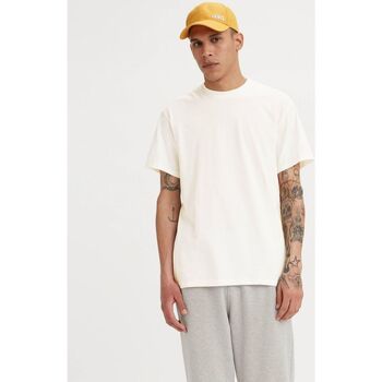Vêtements Homme T-shirts & Polos Levi's A3757 0007 - GOLD TAB TEE-WHITE Blanc