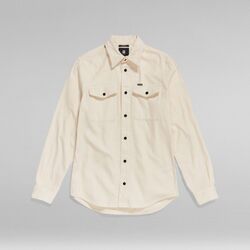 Vêtements Homme Chemises manches longues G-Star Raw D20165-7647 MARINE-C487 ECRU Blanc
