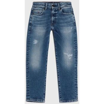 Vêtements Enfant Jeans Tommy Hilfiger KB0KB08089 MODERN STRAIGHR-IBL WORNANDDESTRUCTIONS Bleu