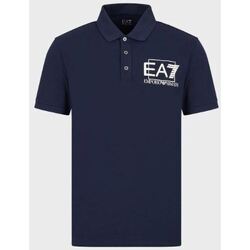 Vêtements Homme T-shirts & Polos Ea7 Emporio velvet-effect Armani 3RPF16 Bleu