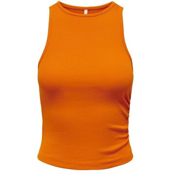 Vêtements Femme Débardeurs / T-shirts SS20 sans manche Only 15294173 NILAN-ORANGE PEPPER Orange