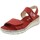 Chaussures Femme Sandales et Nu-pieds Walk In The City Femme Chaussures, Sandales, Cuir, Talon Compensé-46082 Rouge
