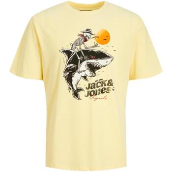 Vêtements Garçon T-shirts AERON manches courtes Jack & Jones  Jaune