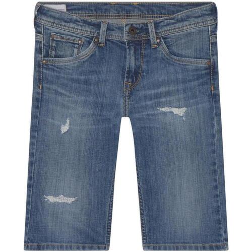Vêtements Garçon Shorts / Bermudas Pepe Skinny jeans  Bleu
