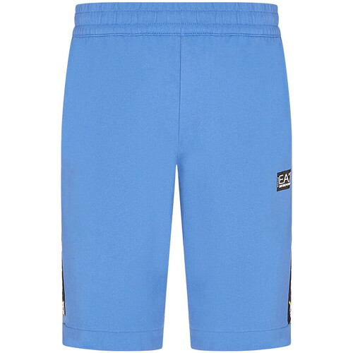 Vêtements Homme Shorts / Bermudas EMPORIO VELOUR ARMANI zip-front long-sleeve short jacketni Short Bleu