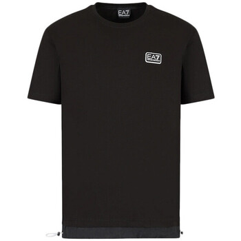 Vêtements Homme T-shirts & Polos Ea7 Emporio Armani silver Tee-shirt Noir