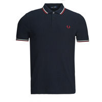 Vêtements Homme Polos manches courtes Fred Perry TWIN TIPPED FRED PERRY SHIRT Marine / Blanc / Rouge