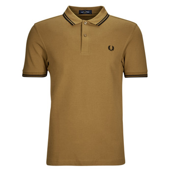 Vêtements Homme Polos manches courtes Fred Perry TWIN TIPPED FRED PERRY SHIRT Moutarde / Noir