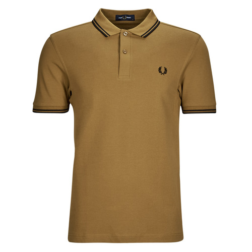 Fred Perry TWIN TIPPED FRED PERRY SHIRT Moutarde / Noir - Livraison  Gratuite | Spartoo ! - Vêtements Polos manches courtes Homme 63,00 €