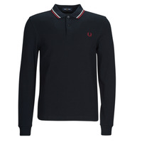 Vêtements Homme Polos manches longues Fred Perry LS TWIN TIPPED SHIRT Burton Marine