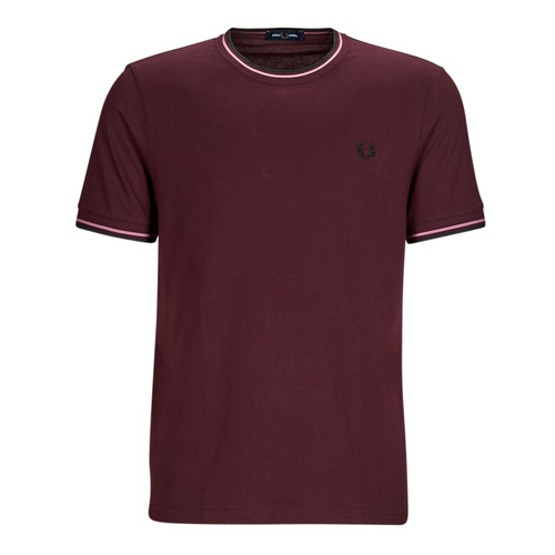 Vêtements Homme T-shirts manches courtes Fred Perry TWIN TIPPED T-SHIRT Bordeaux