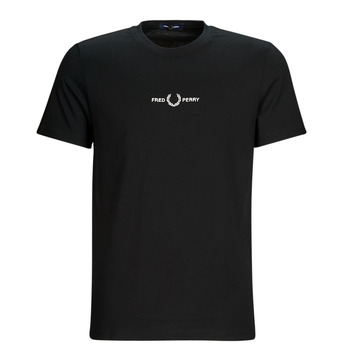 Vêtements Homme T-shirts manches courtes Fred Perry EMBROIDERED T-SHIRT Dresses Noir