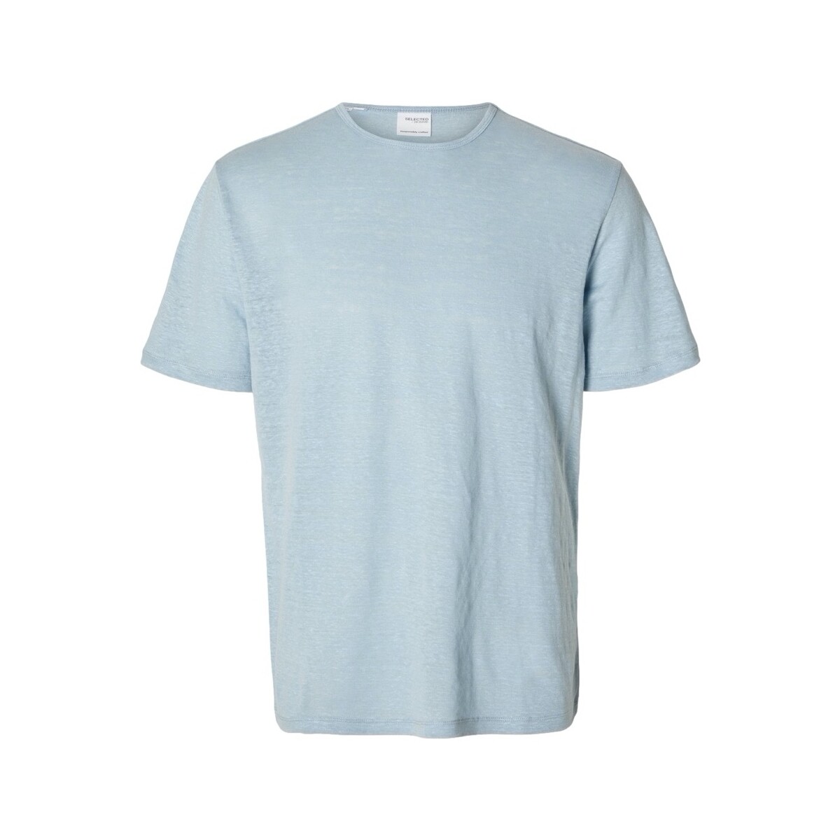 Vêtements Homme T-shirts & Polos Selected T-Shirt Bet Linen - Cashmere Blue Bleu