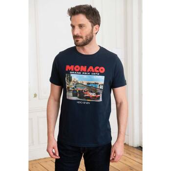 Vêtements Homme T-shirts manches courtes Hero Seven MONACO NAVY Bleu marine