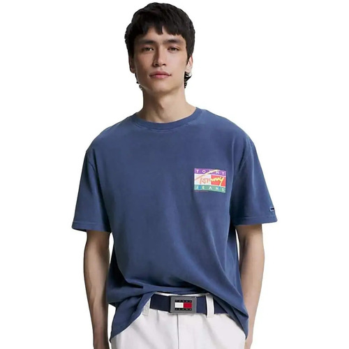 Vêtements Homme T-shirts manches courtes Tommy Jeans Logo signature Bleu