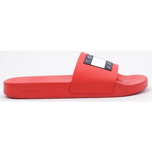 Chaussures Homme Tongs Tommy Hilfiger TOMMY JEANS POOL SLIDE ESS Rouge