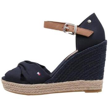 Chaussures Femme Espadrilles Geantă TOMMY HILFIGER Th Chain Tote AW0AW12013 BDSASIC OPEN TOE HIGH WEDGE Marine