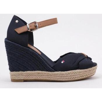 Chaussures Femme Espadrilles Geantă TOMMY HILFIGER Th Chain Tote AW0AW12013 BDSASIC OPEN TOE HIGH WEDGE Marine