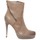 Chaussures Femme Boots Ilario Ferucci Bottines en cuir Gicanda taupe Marron