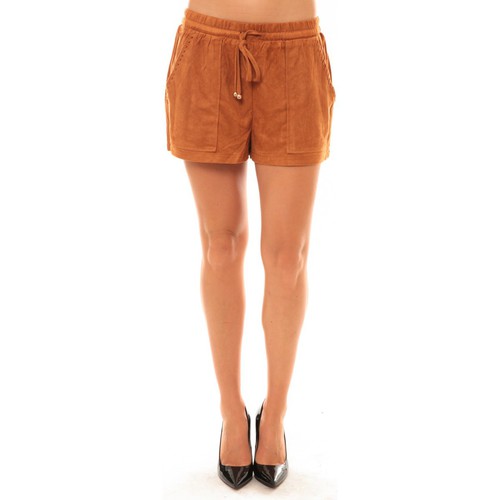 La Vitrine De La Mode By La Vitrine Short Y536 camel Marron - Vêtements  Shorts / Bermudas Femme 15,20 €