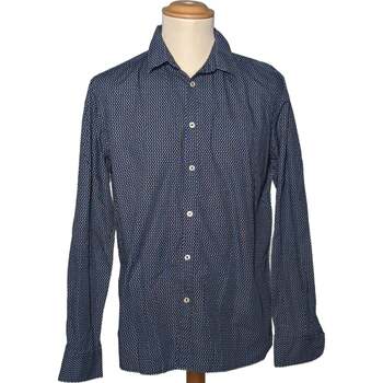 Vêtements Homme Chemises manches longues Celio Chemise Manches Longues  40 - T3 - L Bleu