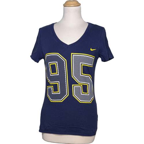 Vêtements Femme T-shirts & Polos zip Nike top manches courtes  36 - T1 - S Bleu Bleu