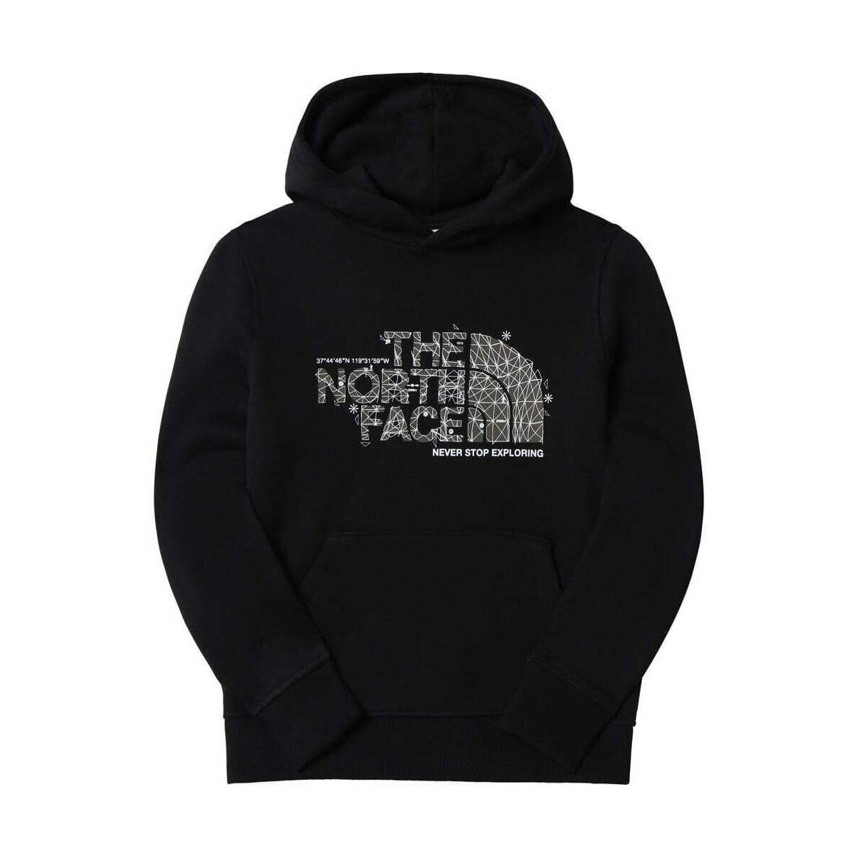 Vêtements Enfant Chemises manches courtes The North Face TEENS DREW PEAK P/O HOODIE Noir
