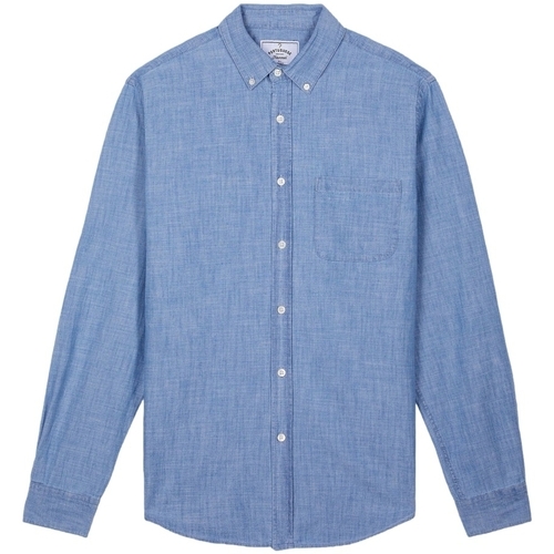 Vêtements Homme Chemises manches longues Portuguese Flannel Chambray layered Shirt Bleu