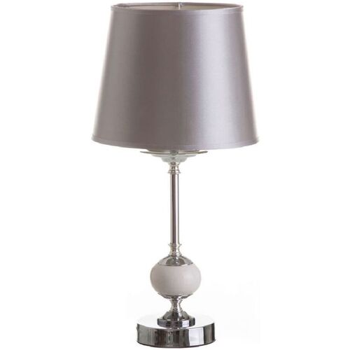 Grande Lampe De Table Esprit Lampes à poser Unimasa Lampe Argenté en métal et céramique Gris