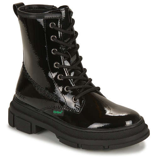 Chaussures Fille Boots Kickers KICK GOJI Noir vernis