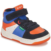 Chaussures Garçon Baskets montantes Kickers KICKALIEN Marine / Bleu / Orange