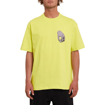 Vêtements Homme T-shirts puma manches courtes Volcom Stone Grab Lse Ss Limeade Jaune