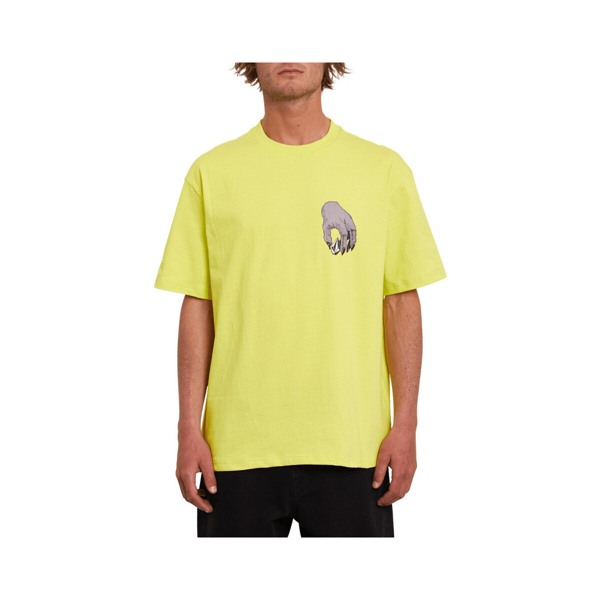 Vêtements Homme T-shirts manches courtes Volcom Stone Grab Lse Ss Limeade Jaune