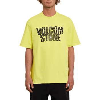 Vêtements Homme organic cotton slogan hoodie Rot Volcom Shattered Lse Ss Limeade Jaune