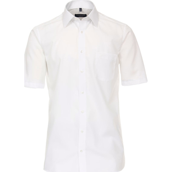 Vêtements Homme Chemises manches longues Casa Moda Chemise coton cintrée Blanc