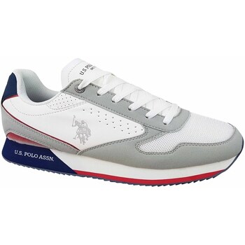 Chaussures Homme Baskets basses U.S key-chains Polo Assn. NOBIL003CWHIDBL08 Argent, Blanc