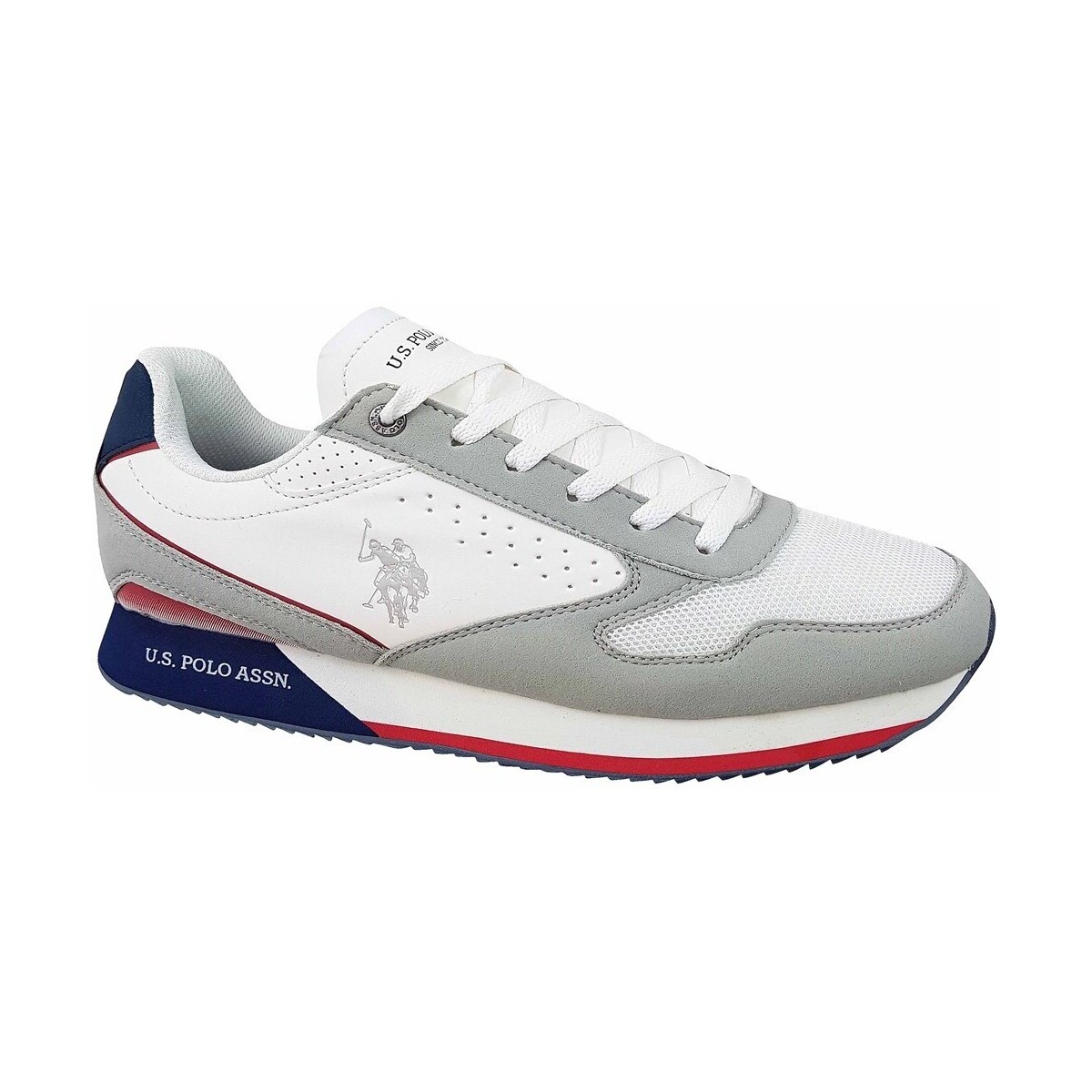Chaussures Homme Baskets basses U.S Polo Assn. NOBIL003CWHIDBL08 Argent, Blanc