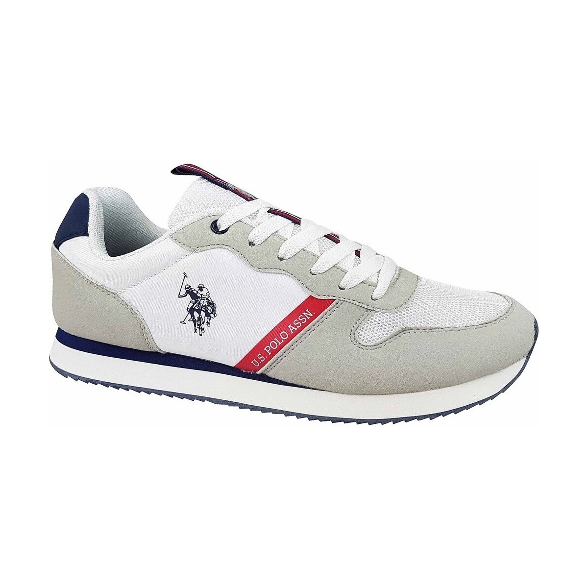 Chaussures Homme Baskets basses U.S Polo Assn. NOBIL009WHI Blanc, Gris