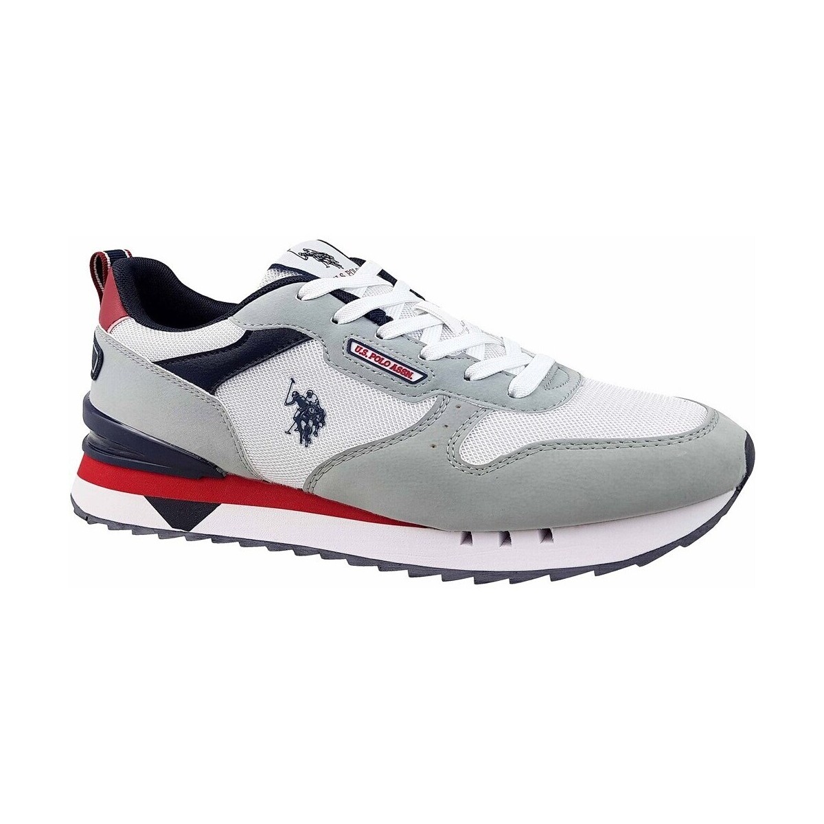 Chaussures Homme Baskets basses U.S Polo Assn. BUZZY001LGRRED02 Gris, Blanc
