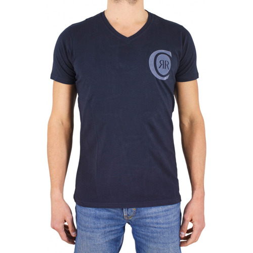 Vêtements Homme two-tone embroidered Cross T-shirt Cerruti 1881 Gargnano Bleu