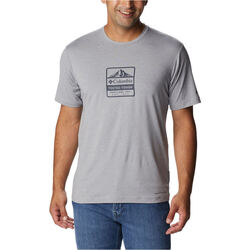 Vêtements Homme Chemises manches courtes Columbia Tech Trail Front Graphic SS Tee Gris
