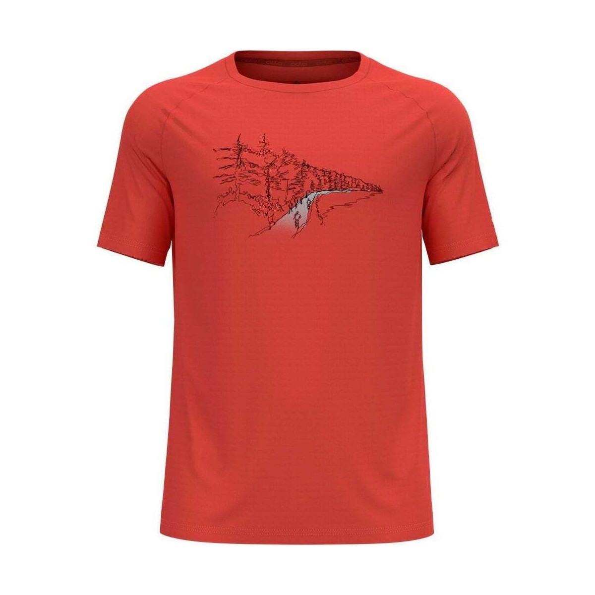 Vêtements Homme Chemises manches courtes Odlo T-shirtcrewnecks/sESSENTIALPRINT Rouge