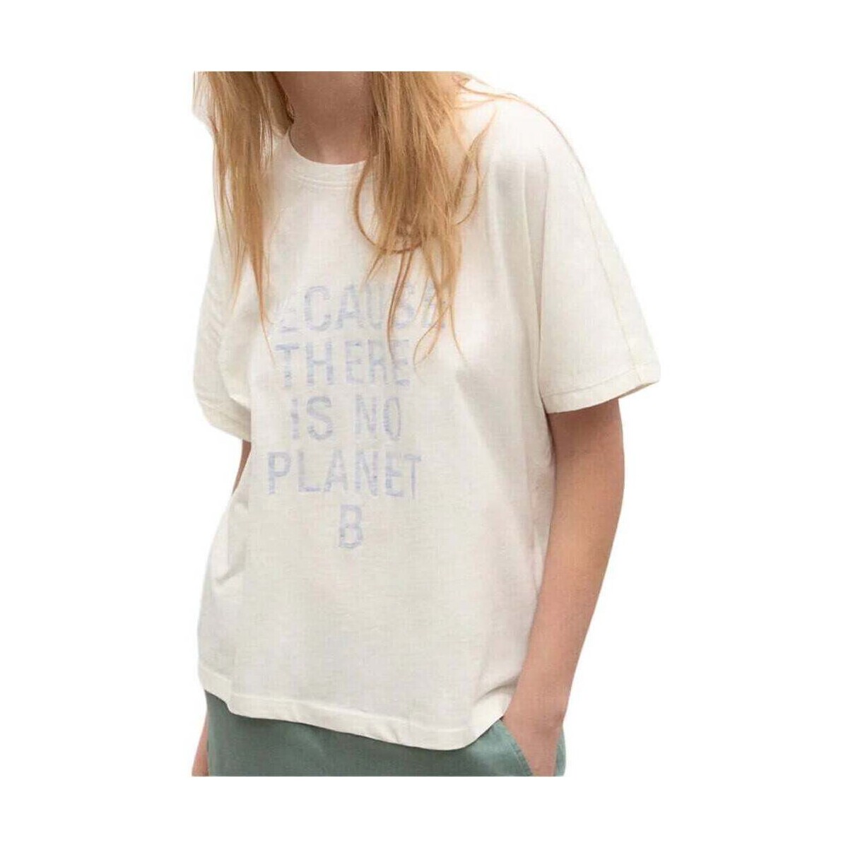 Vêtements Femme Polos manches courtes Ecoalf AOSTAALF T-SHIRT WOMAN Blanc