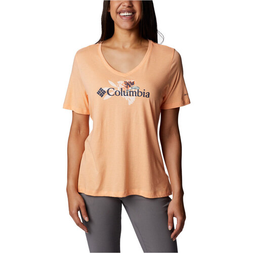 Vêtements Femme Chemises / Chemisiers Columbia Bluebird Day Relaxed V Neck Orange